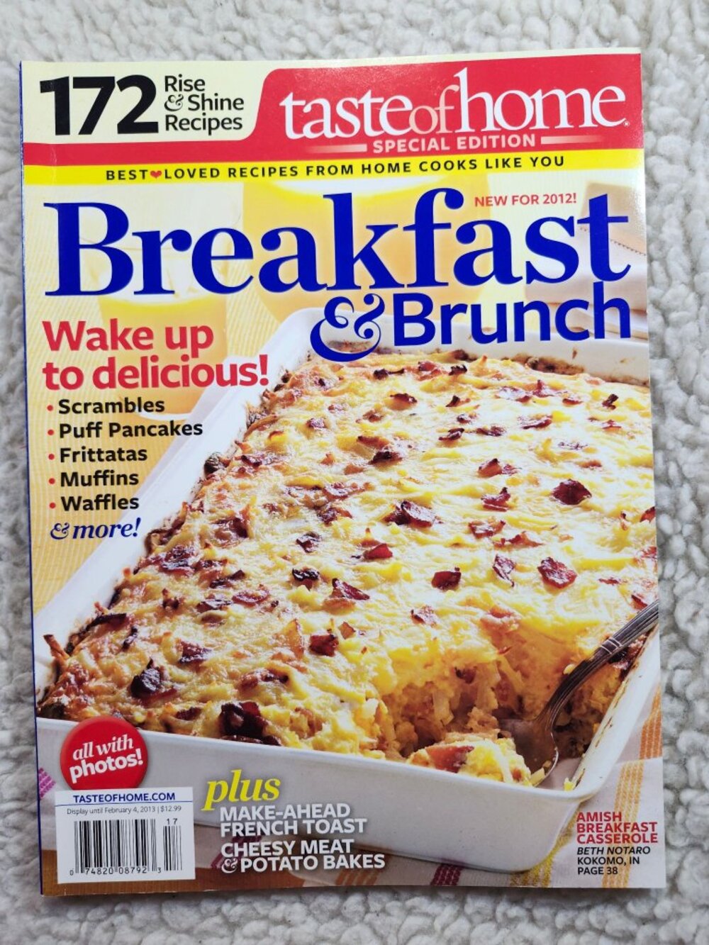Taste of Home Magazine Special Edition Breakfast & Brunch 172 Recipes 2012 Cook